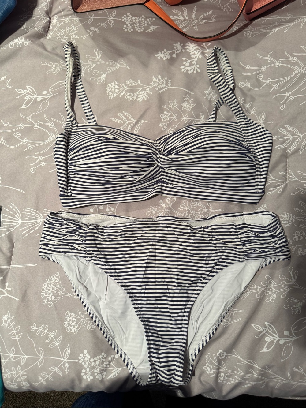 Niptuck Striped Black & White Bikini Set, size 10